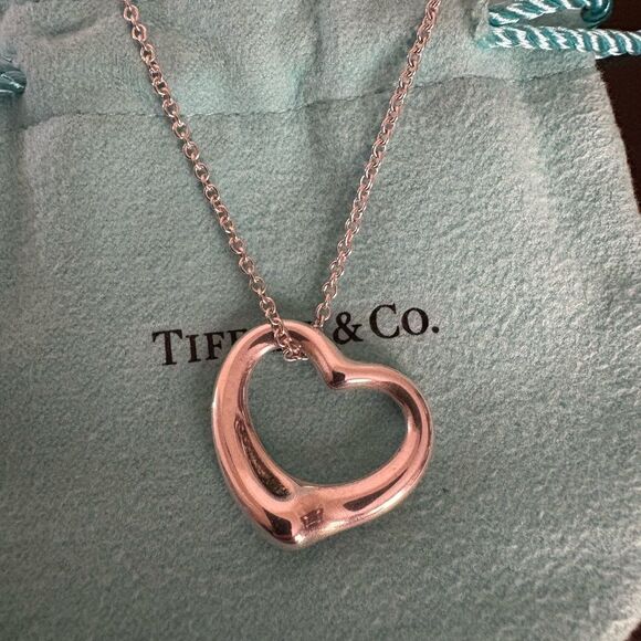 Tiffany & Co. Large Open Heart Necklace - Picture 1 of 6